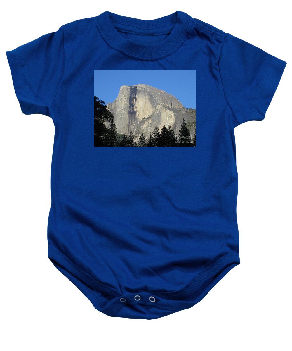 Yosemite Baby Onesie featuring the photograph Yosemite National Park Half Dome Rock by John Shiron