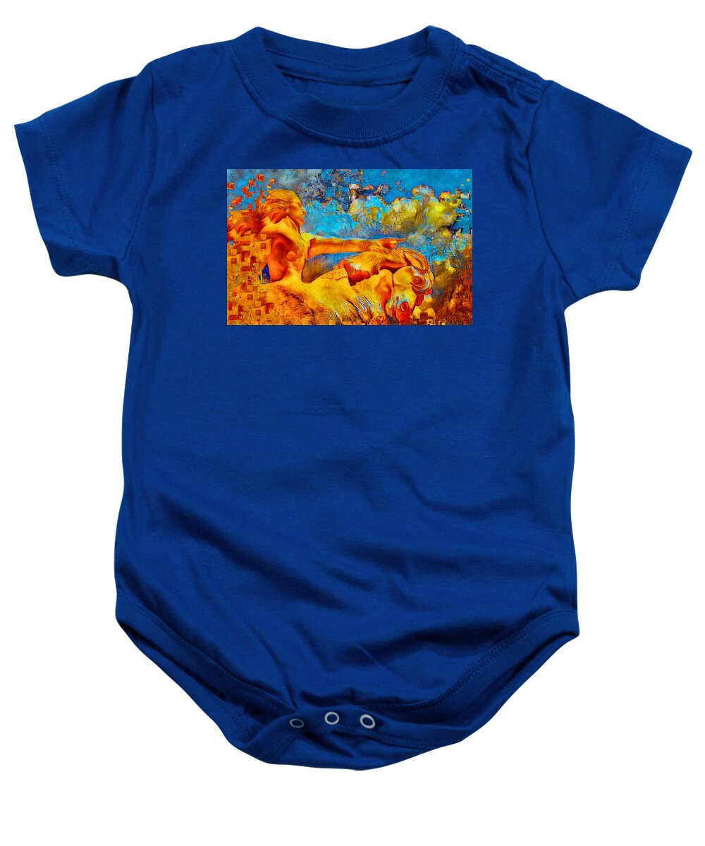 Empire Baby Onesie featuring the digital art Empire #2 by Skip Hunt