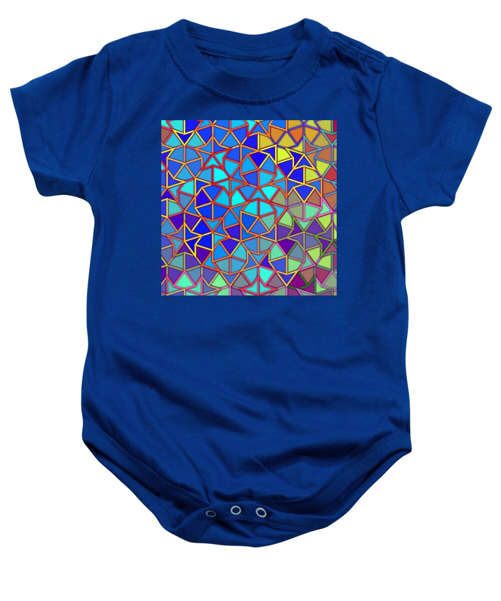 Abstract Baby Onesie featuring the digital art Pattern 13 by Marko Sabotin