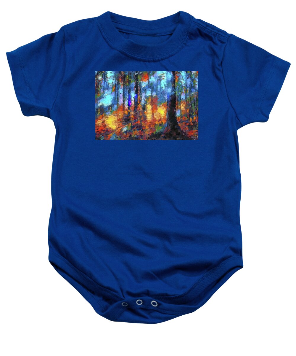Forest Baby Onesie featuring the digital art Power of Nature #27 by TintoDesigns