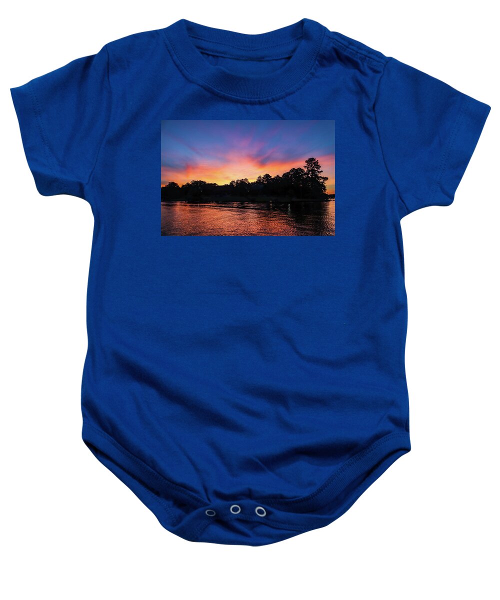 Lake Baby Onesie featuring the photograph A Lake Corner Display by Ed Williams