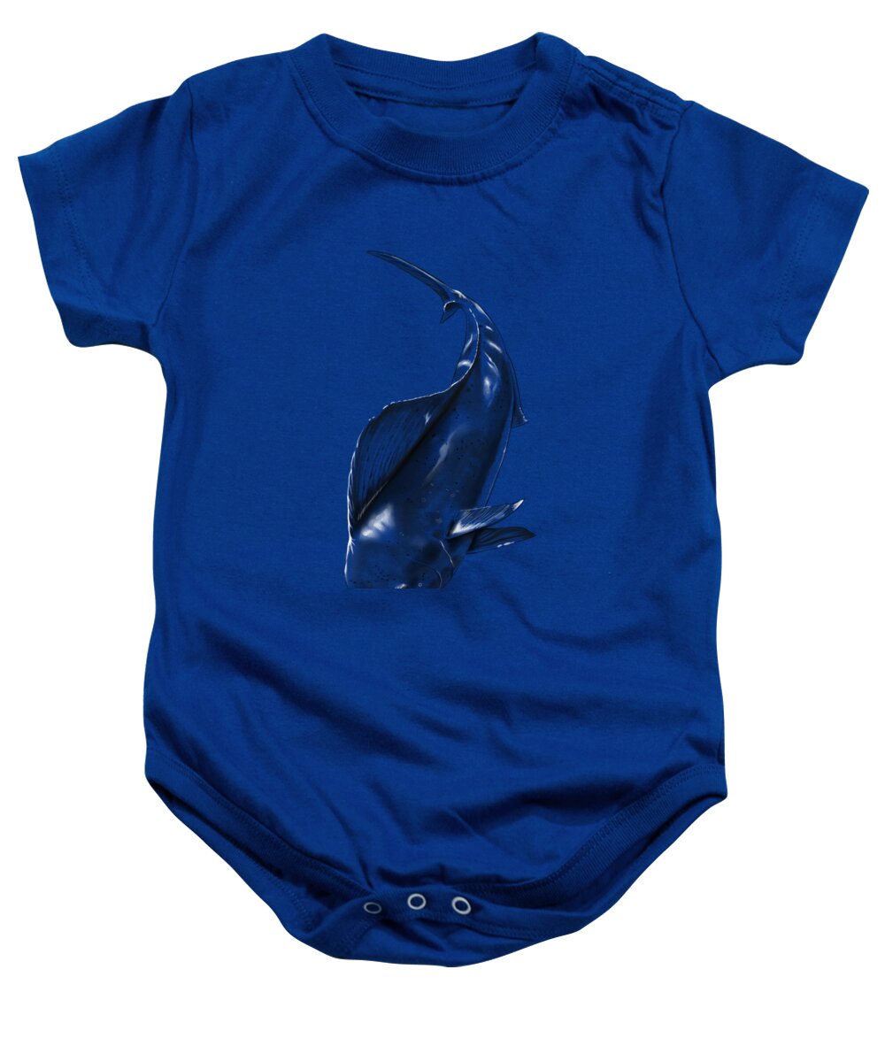 Mahi Baby Onesie featuring the digital art Mahi by Kevin Putman