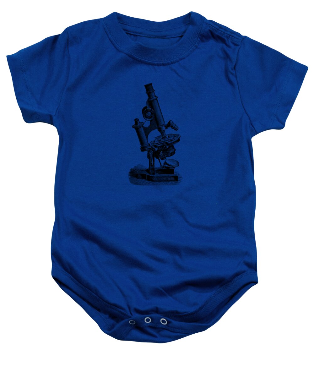 Microscope Baby Onesie featuring the digital art Microscope by Madame Memento