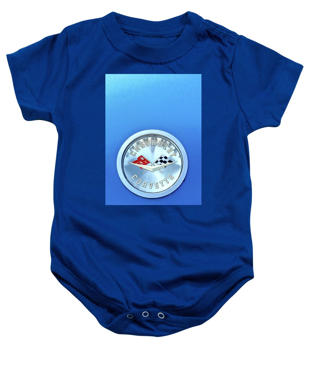 Corvette Baby Onesie featuring the photograph Badge of Distinction by Lens Art Photography By Larry Trager