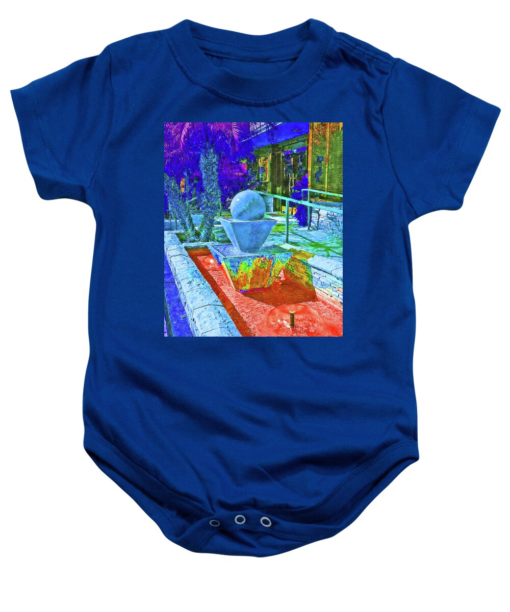 Landscape Baby Onesie featuring the photograph Ball Fountain by Andrew Lawrence