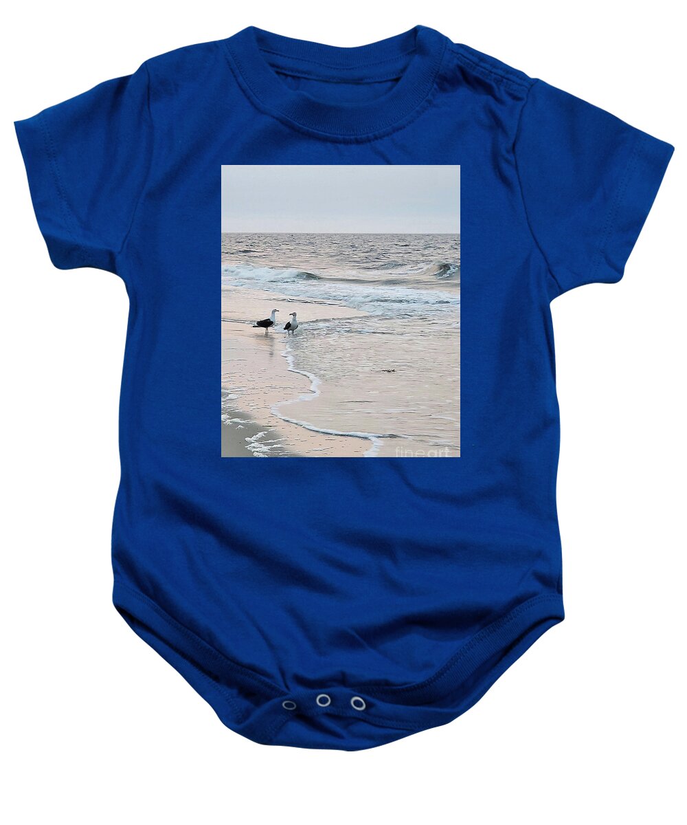 Landscape Baby Onesie featuring the photograph Beach Buddies by Sharon Williams Eng