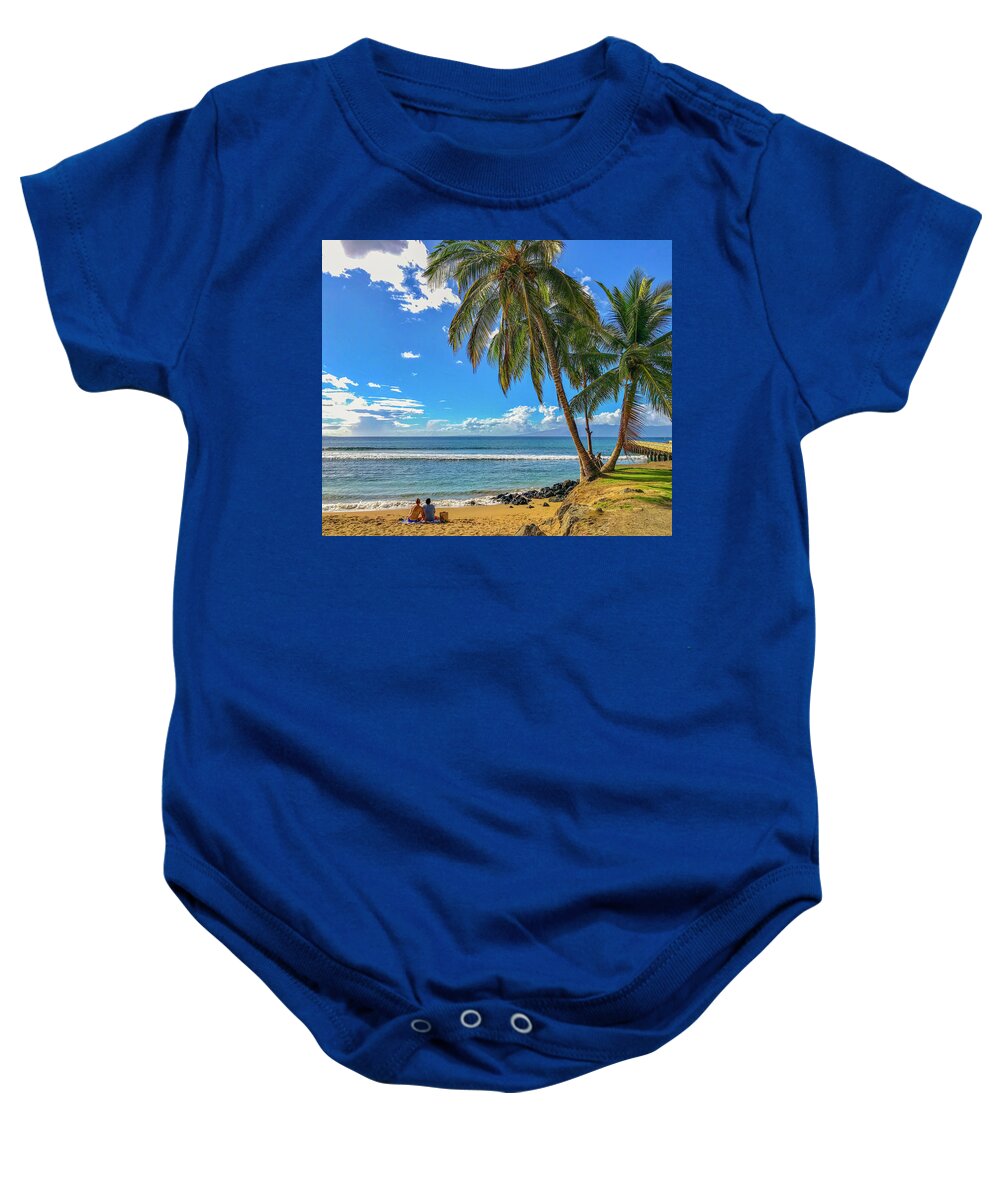 Hawaii Baby Onesie featuring the photograph Beach Time by Betty Eich