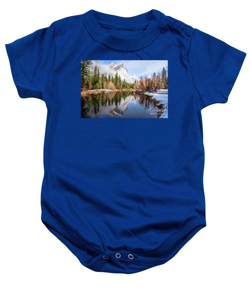 Yosemite Baby Onesie featuring the photograph Beauty and Peace by Alice Cahill