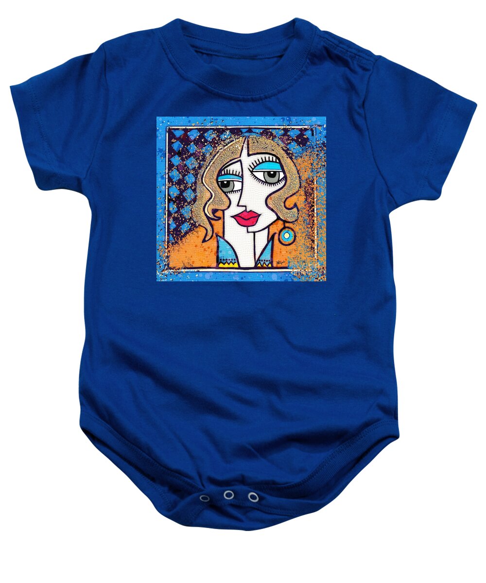 Painted Lady Baby Onesie featuring the digital art Checkered Past 2 by Diana Rajala