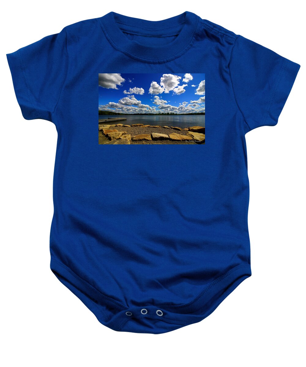 Landscape Baby Onesie featuring the photograph Cloud Parade by Mary Walchuck