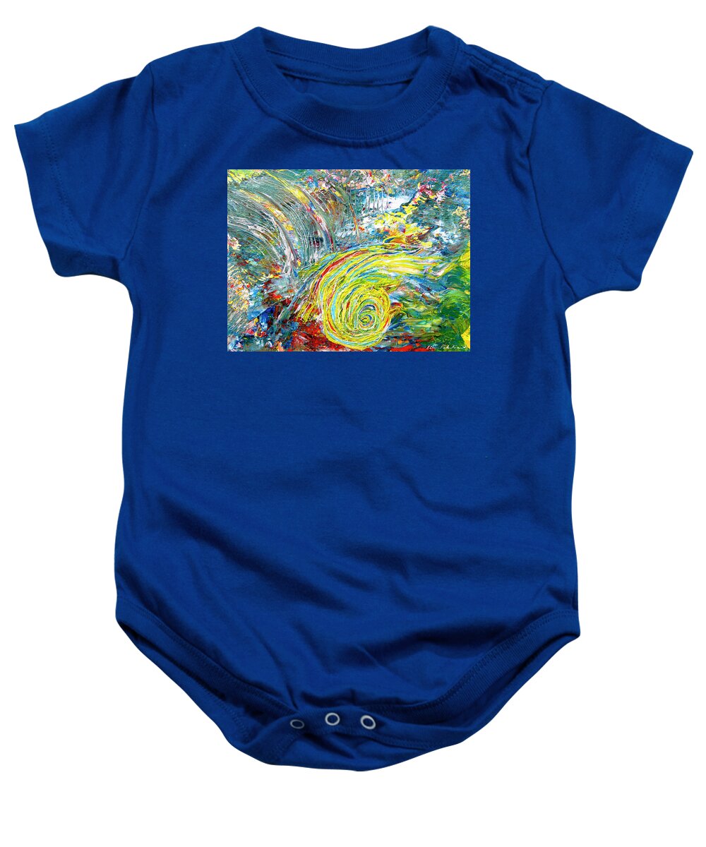 Wall Art Baby Onesie featuring the painting Creative Vaulting and Somersaulting by Ellen Palestrant
