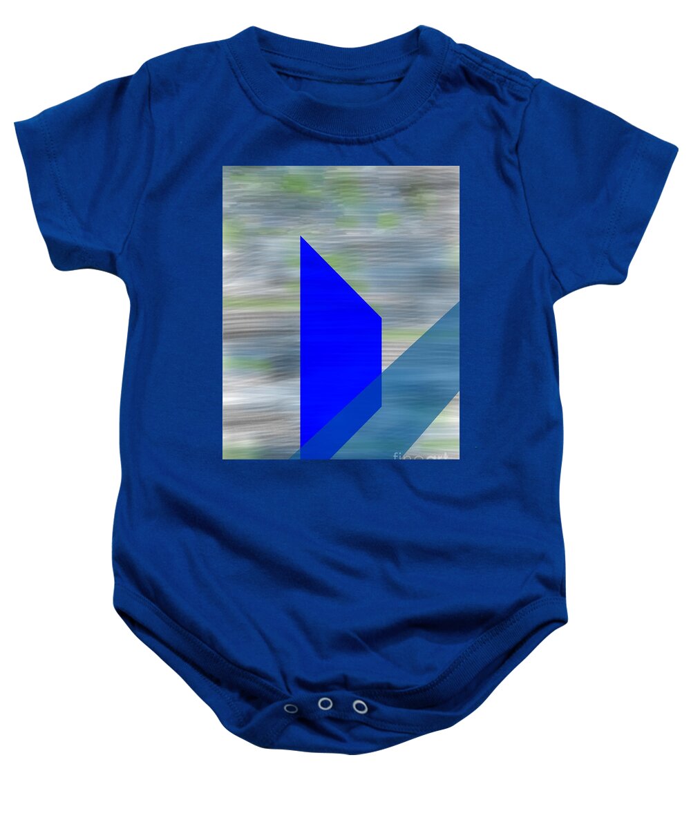 Abstract Art Baby Onesie featuring the digital art Deep Blue by Jeremiah Ray