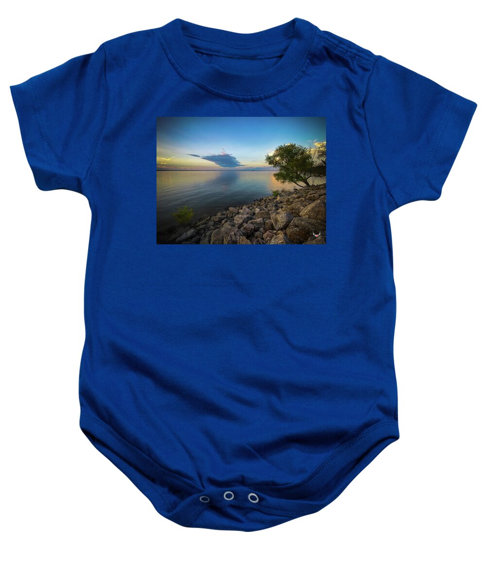 Summer Baby Onesie featuring the photograph End of a Summer Day by Pam Rendall