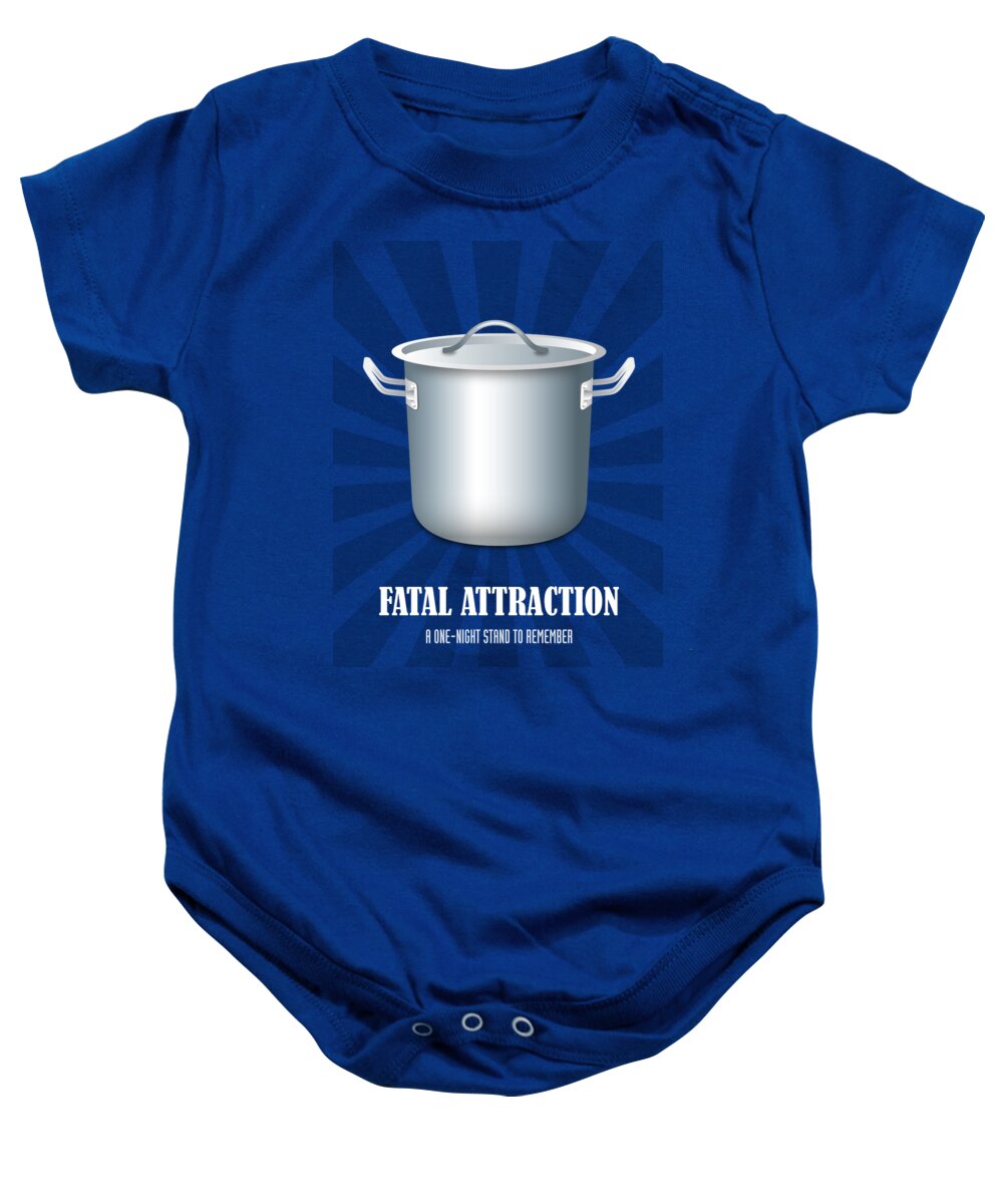 Fatal Attraction Baby Onesie featuring the digital art Fatal Attraction - Alternative Movie Poster by Movie Poster Boy