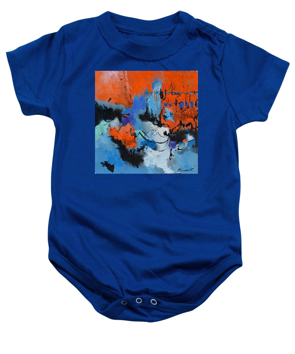 Abstract Baby Onesie featuring the painting Florida's sunset by Pol Ledent