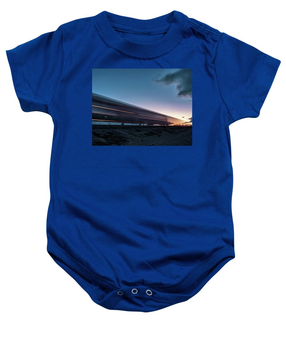 Train Baby Onesie featuring the photograph Forward To The Past by Daniel Hayes