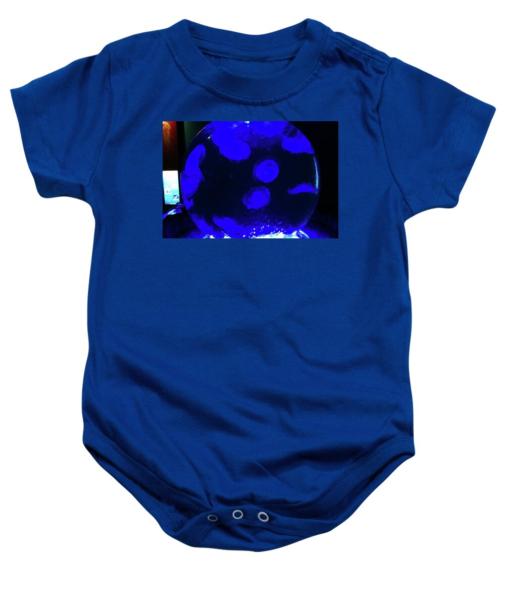 Float Baby Onesie featuring the digital art Globe Of Jellyfish by David Desautel