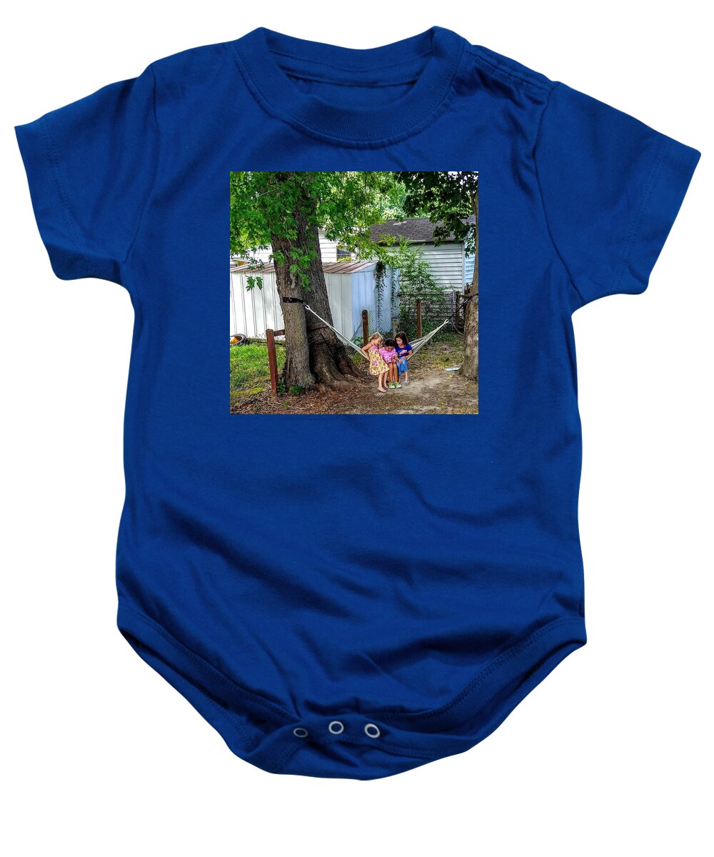 Memories Of Childhood Baby Onesie featuring the photograph Lazy Summer Days by Suzanne Berthier