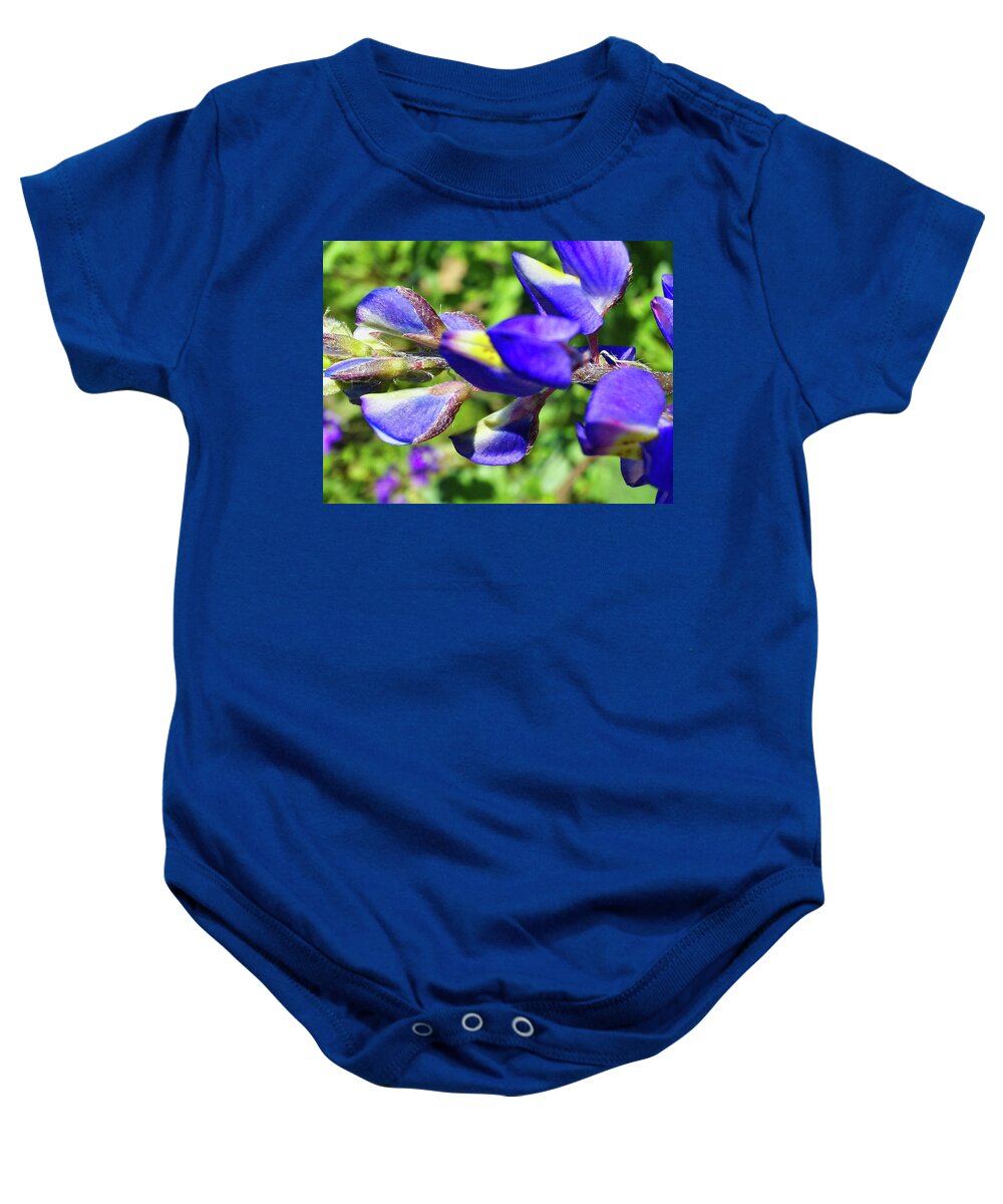 Lupine In Blossom Two Baby Onesie featuring the photograph Lupine In Blossom Two by Gene Taylor