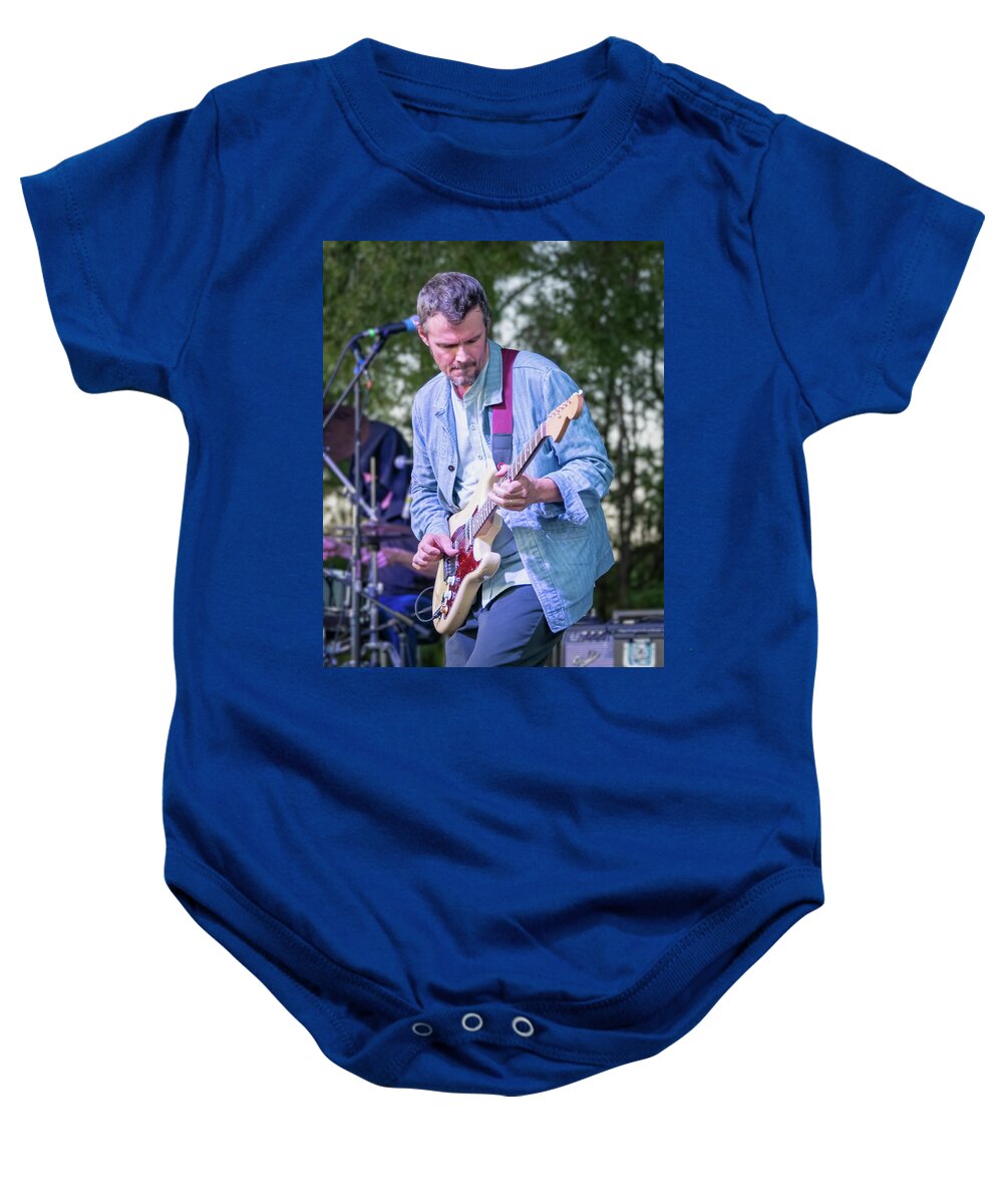 Music Baby Onesie featuring the photograph Luther Dickinson-1 by John Kirkland