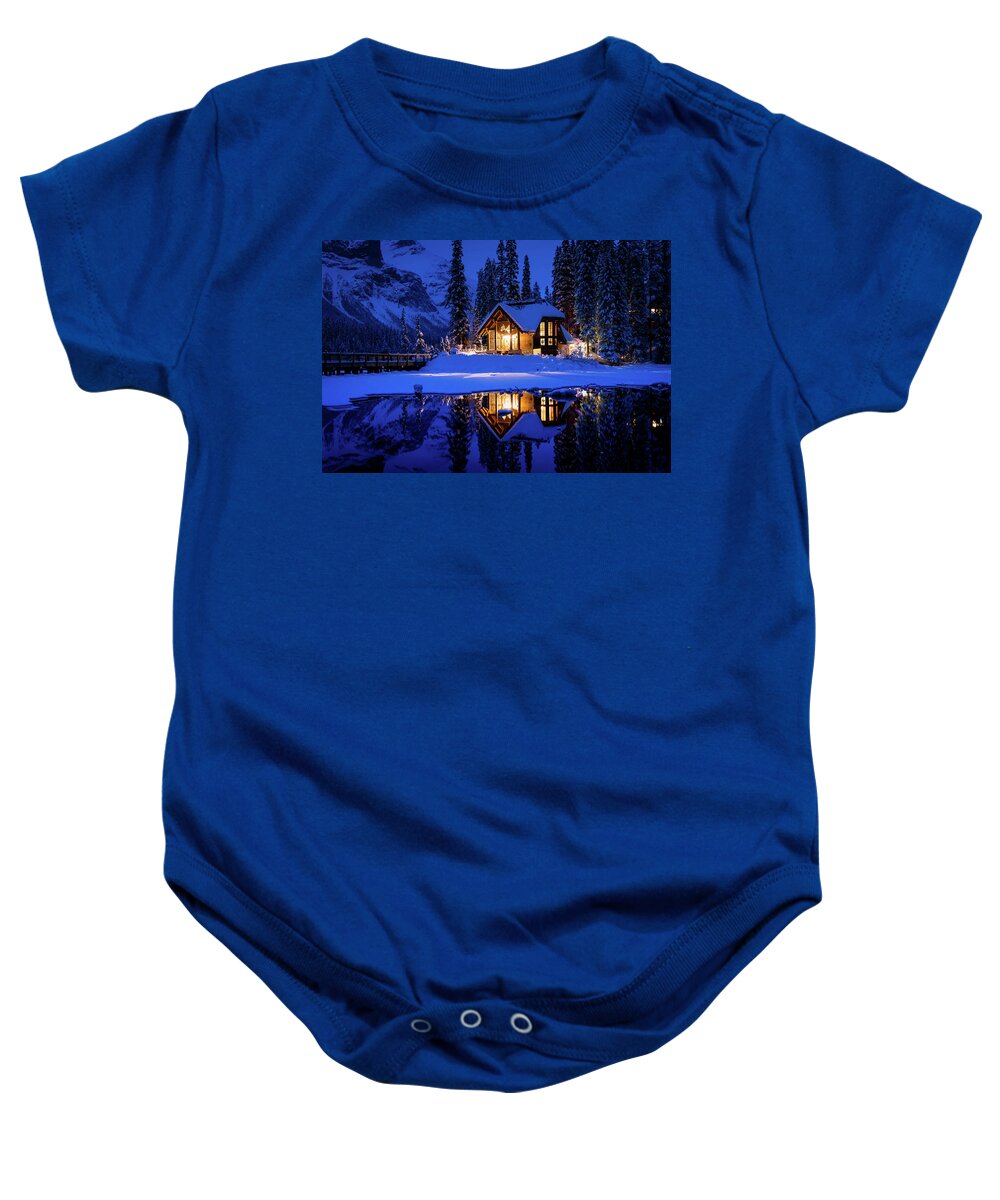 Lake Baby Onesie featuring the photograph Mystical Emerald Lake by Serge Skiba