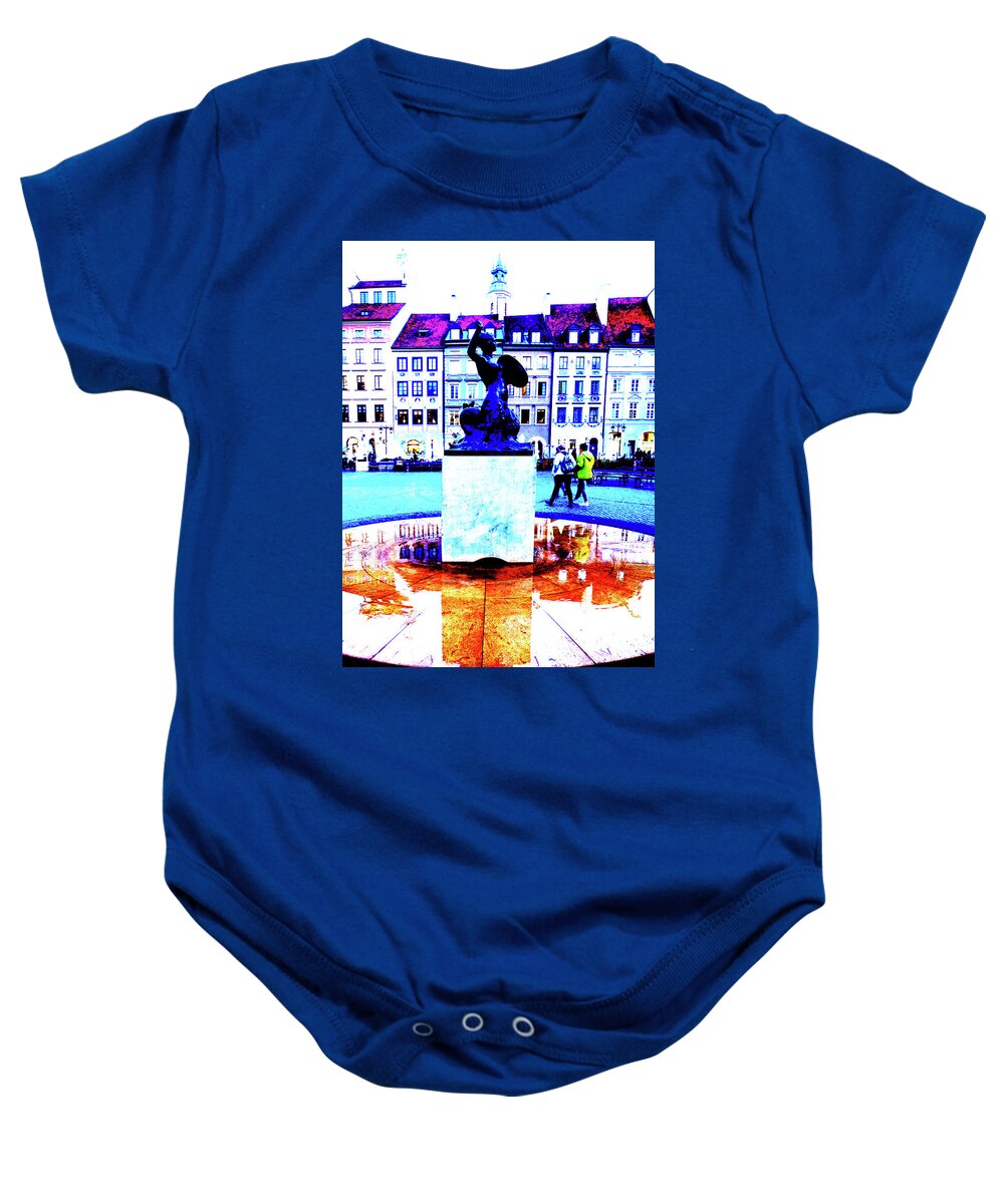 Old Town Baby Onesie featuring the photograph Old Town In Warsaw, Poland by John Siest