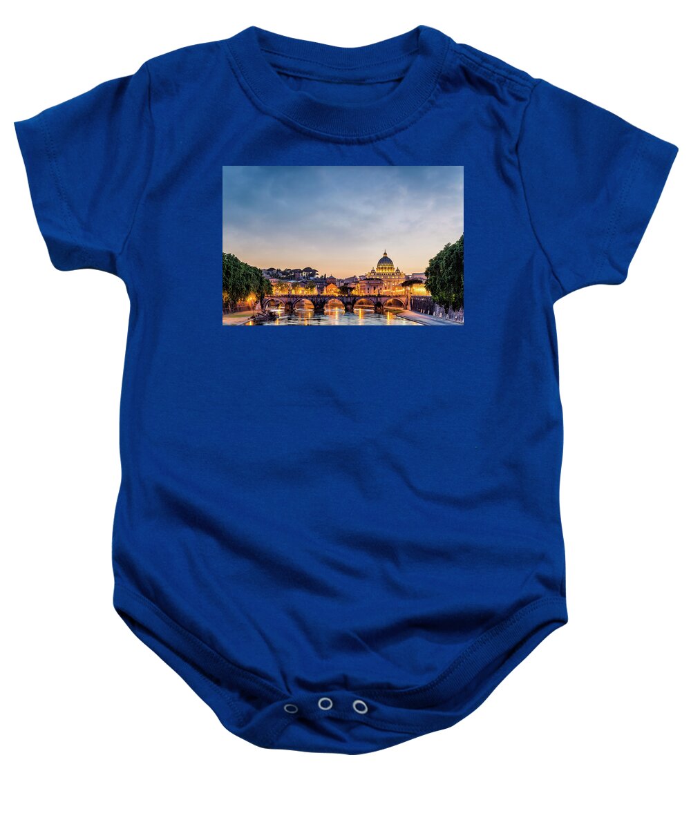 Rome Baby Onesie featuring the photograph Ponte Sant' Angelo by Alexios Ntounas