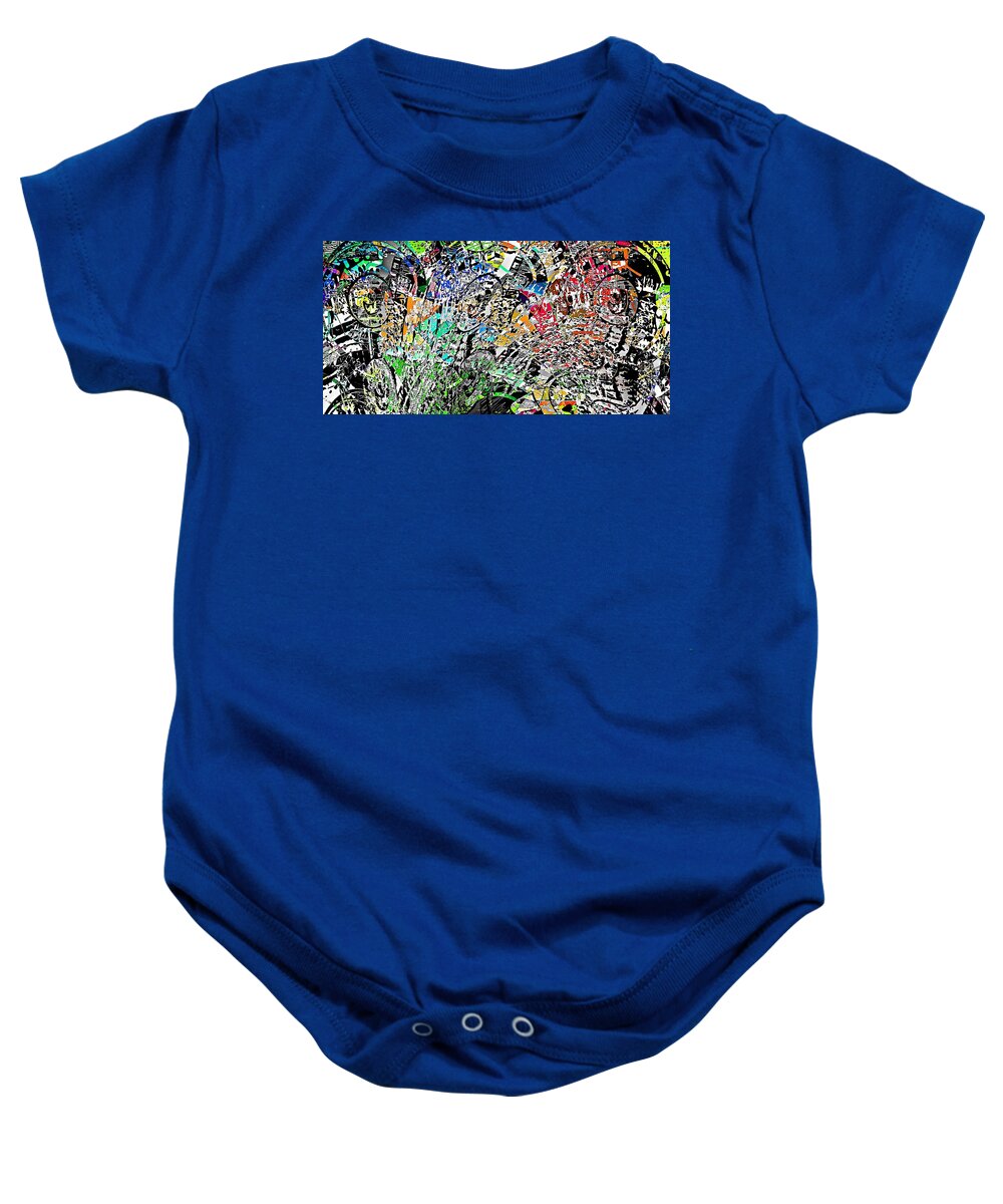 Abstract Baby Onesie featuring the digital art Prolificus Graffitius by David Manlove