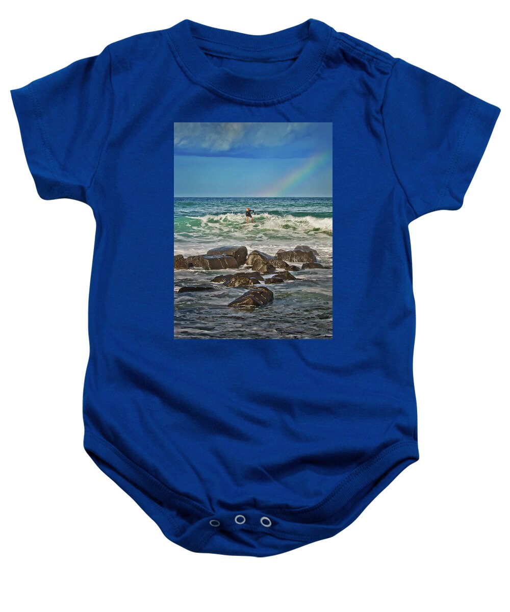 Australian Beaches Baby Onesie featuring the photograph Racing Rainbows by Az Jackson