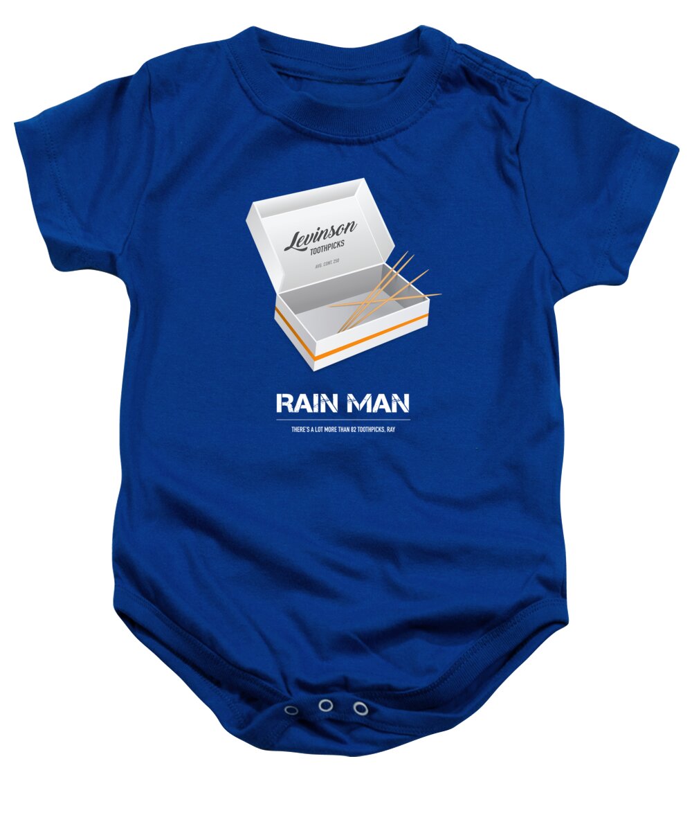 Rain Man Baby Onesie featuring the digital art Rain Man - Alternative Movie Poster by Movie Poster Boy