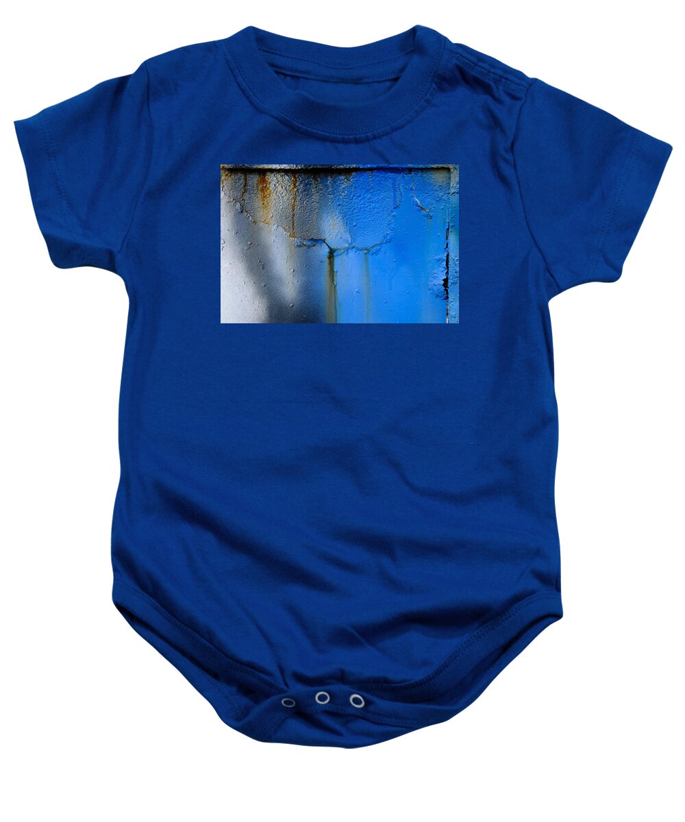 Decay Baby Onesie featuring the photograph Rusty Blues by Kreddible Trout