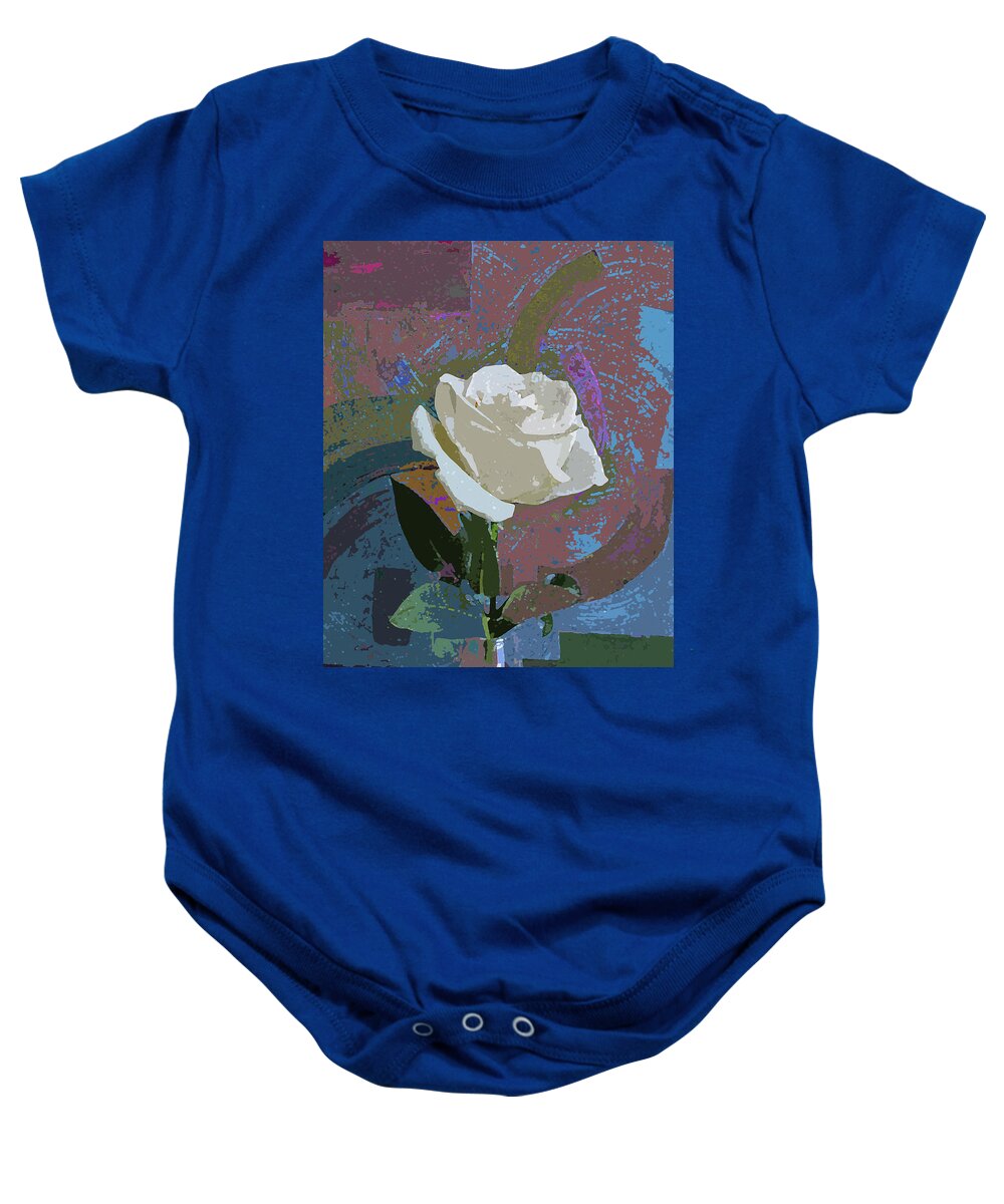 Rose Baby Onesie featuring the photograph Single Rose in Earth Tones by Corinne Carroll