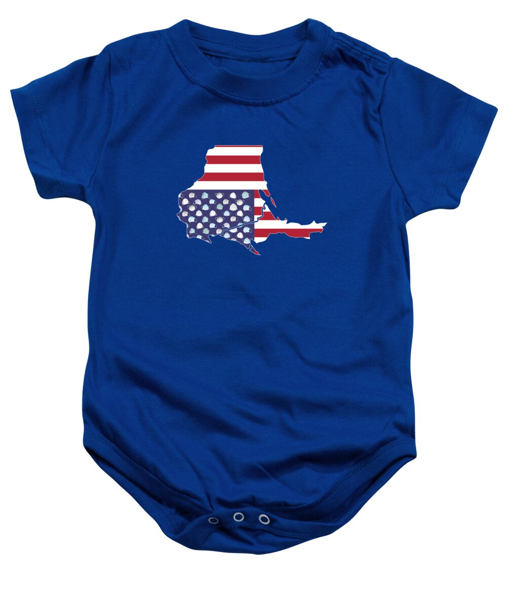 Digital Baby Onesie featuring the digital art State of Wisconsin by Fei A