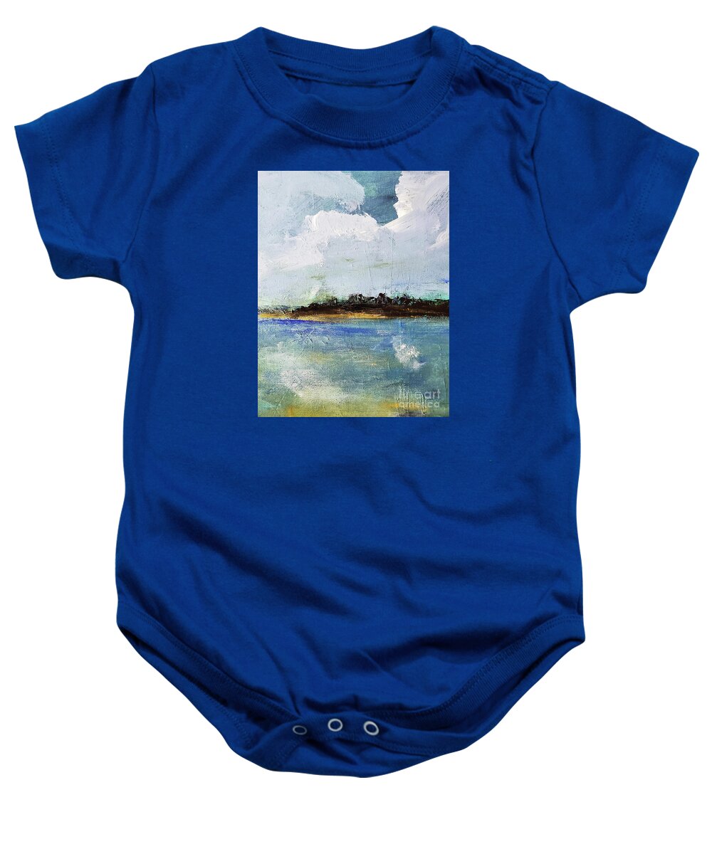 Impressionism Baby Onesie featuring the painting Summer Clouds by Sharon Williams Eng
