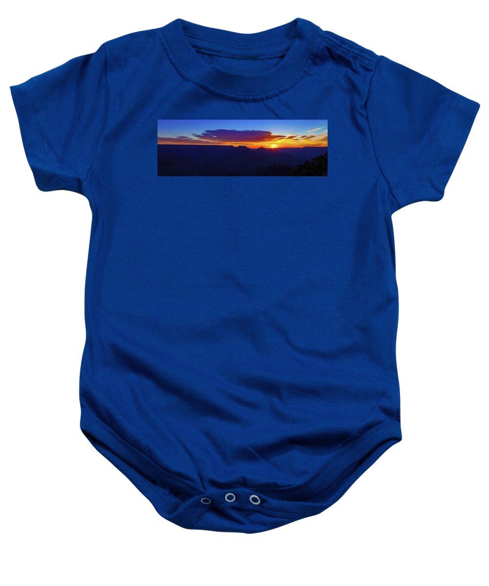 Arizona Baby Onesie featuring the photograph Sunrise in the Canyon by Rick Furmanek