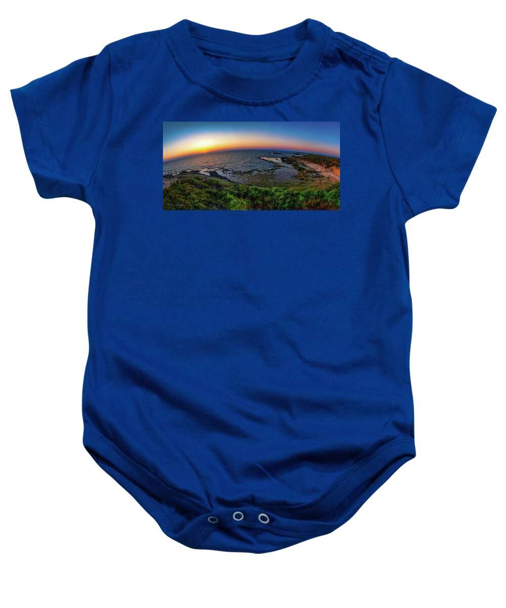 Panorama Baby Onesie featuring the photograph Tel Dor by Meir Ezrachi