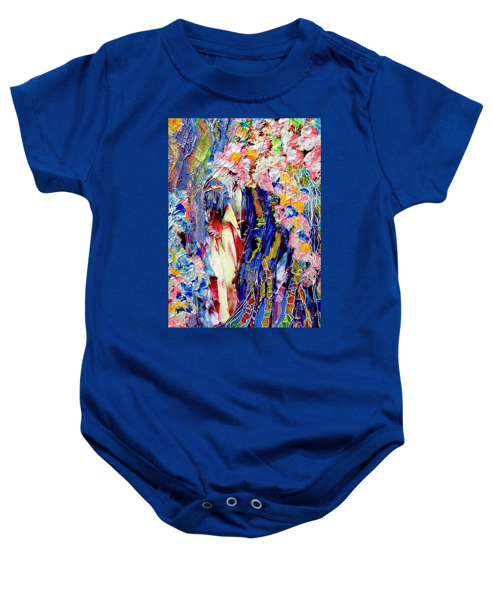 Blossoms Baby Onesie featuring the painting The Color Fall by Ellen Palestrant