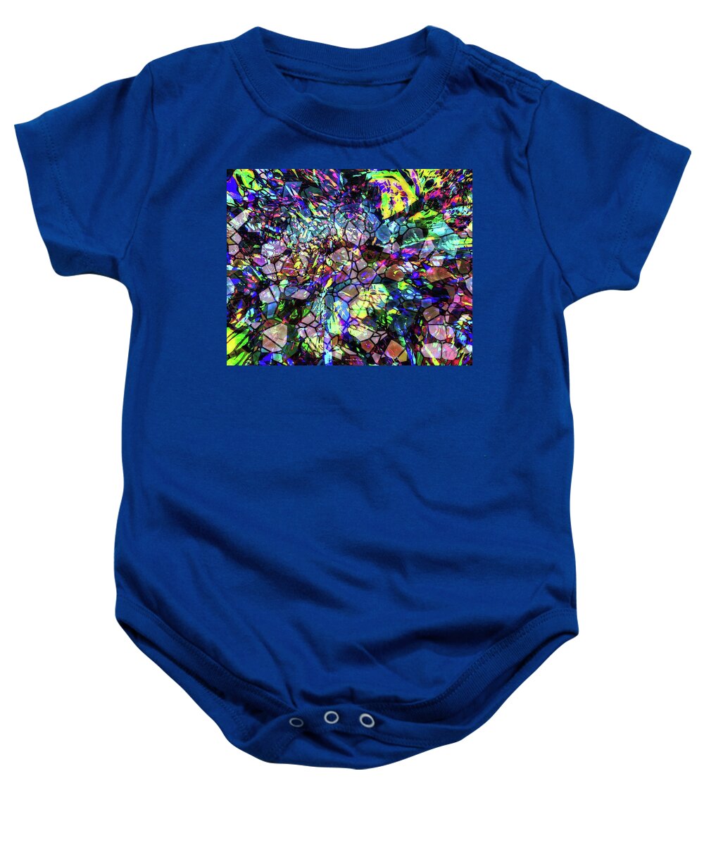 Abstract Art Baby Onesie featuring the digital art The Lobby by Norman Brule