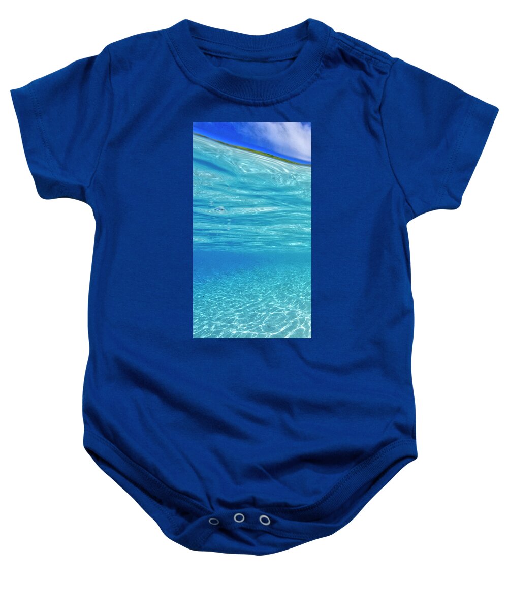 Ocean Baby Onesie featuring the photograph Water and sky triptych - 1 of 3 by Artesub