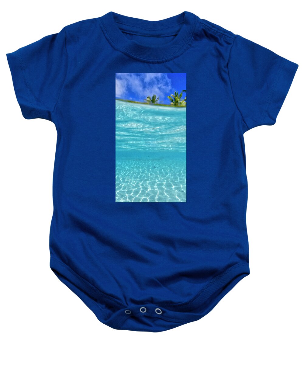 Ocean Baby Onesie featuring the photograph Water and sky triptych - 2 of 3 by Artesub