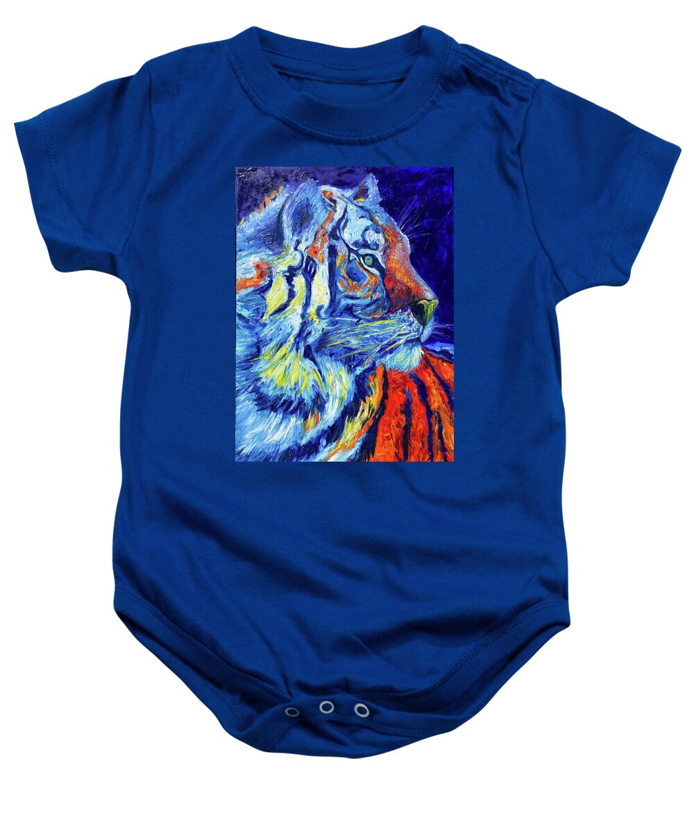  Baby Onesie featuring the painting Whiskers 2 by Chiara Magni
