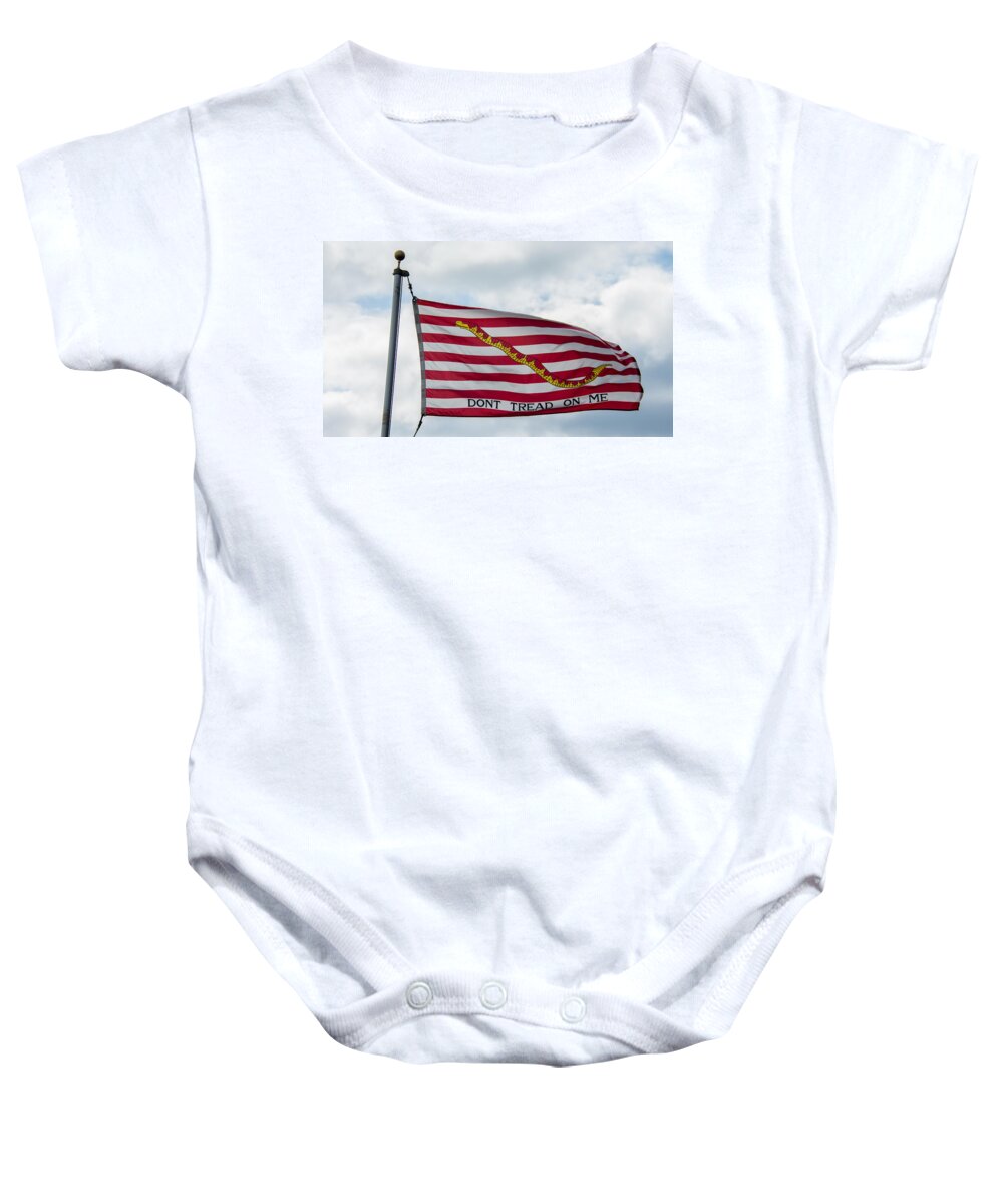 Don't Tread On Me Baby Onesie featuring the photograph Don't Tread On me #2 by Guy Whiteley