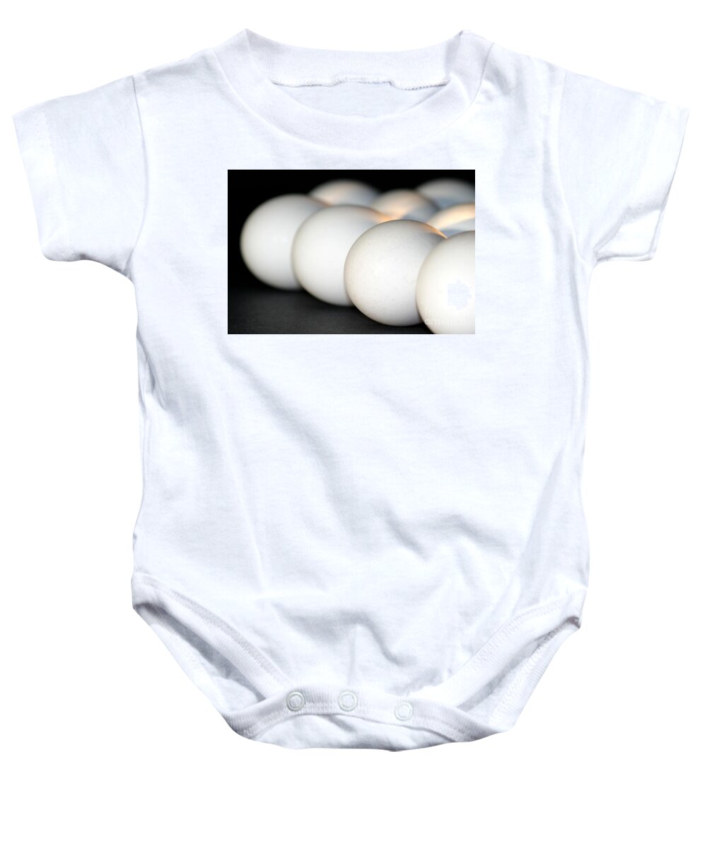 Food Baby Onesie featuring the photograph Eggs #1 by Henrik Lehnerer
