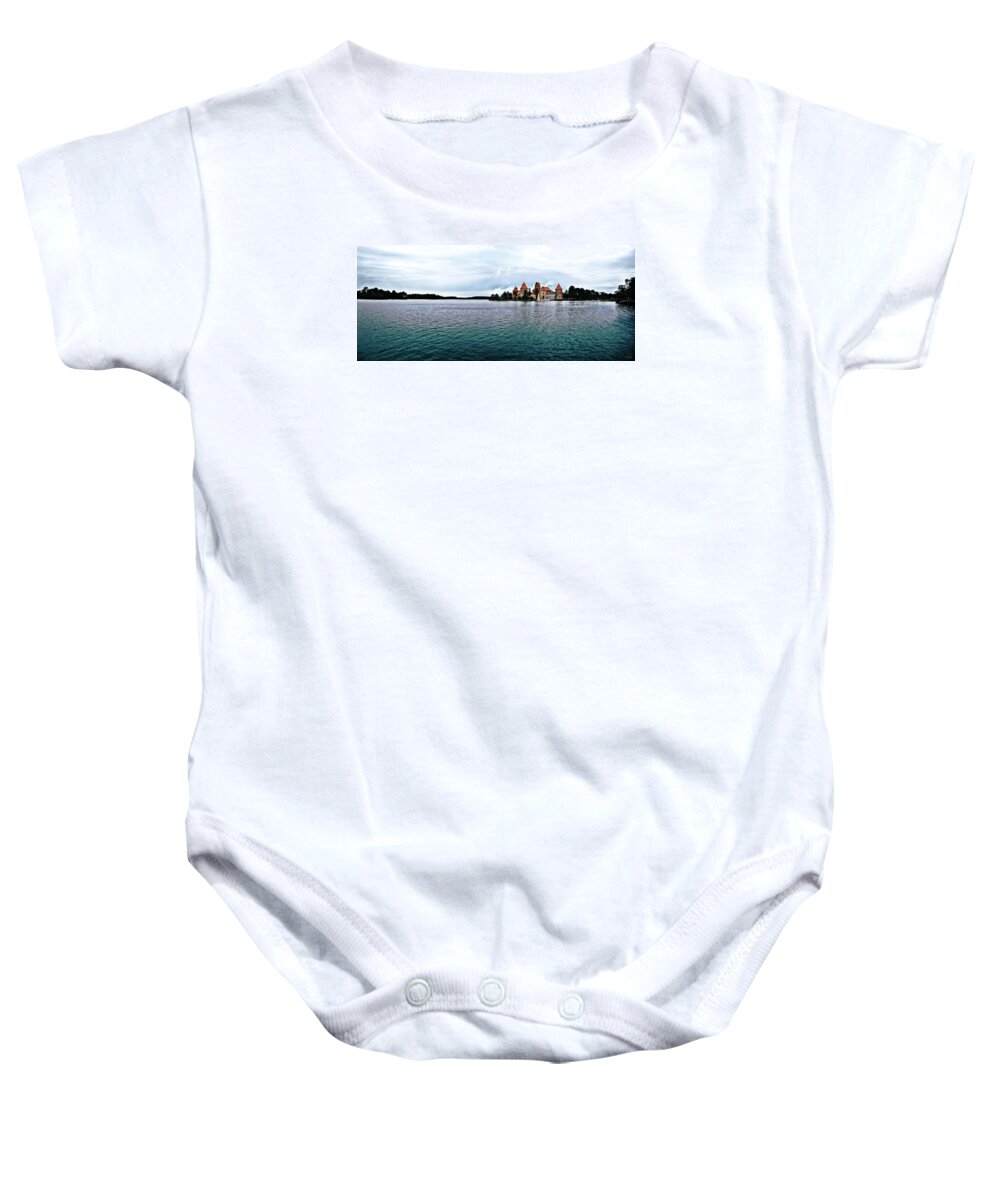 Photo Baby Onesie featuring the photograph Lithuanian Castle by Kate Black
