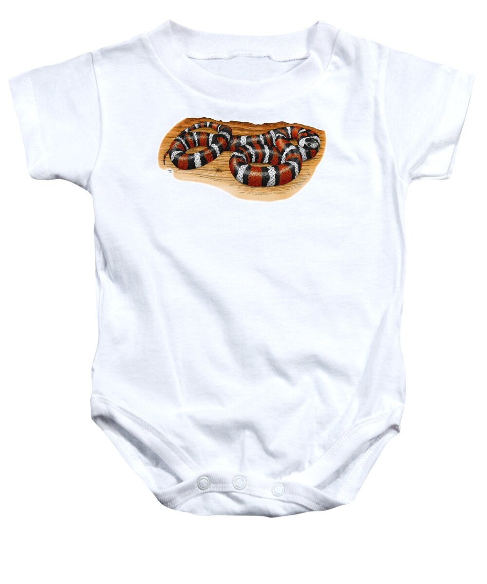Art Baby Onesie featuring the photograph Mountain Kingsnake by Roger Hall