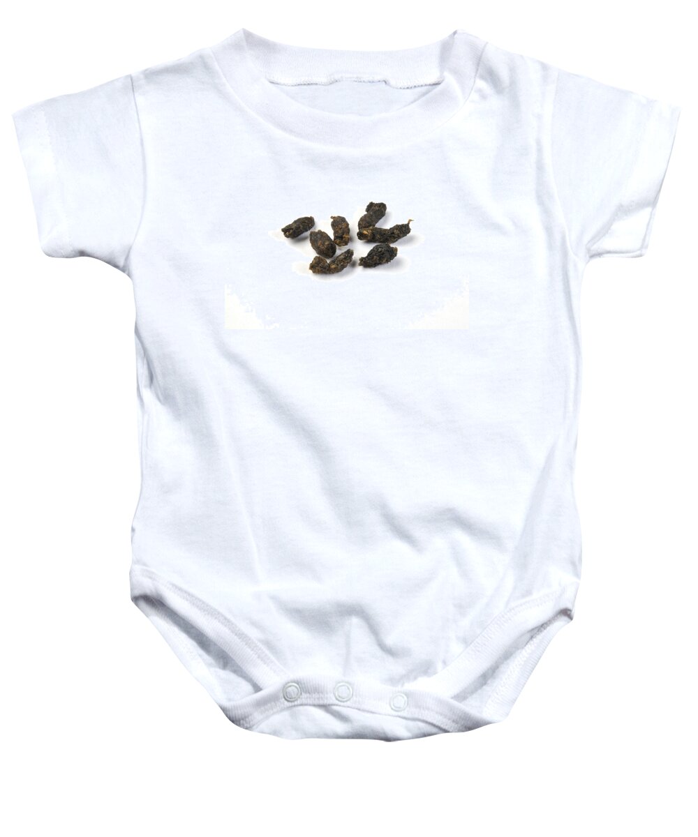Mouse Droppings Baby Onesie featuring the photograph Mouse Droppings #1 by John Daniels