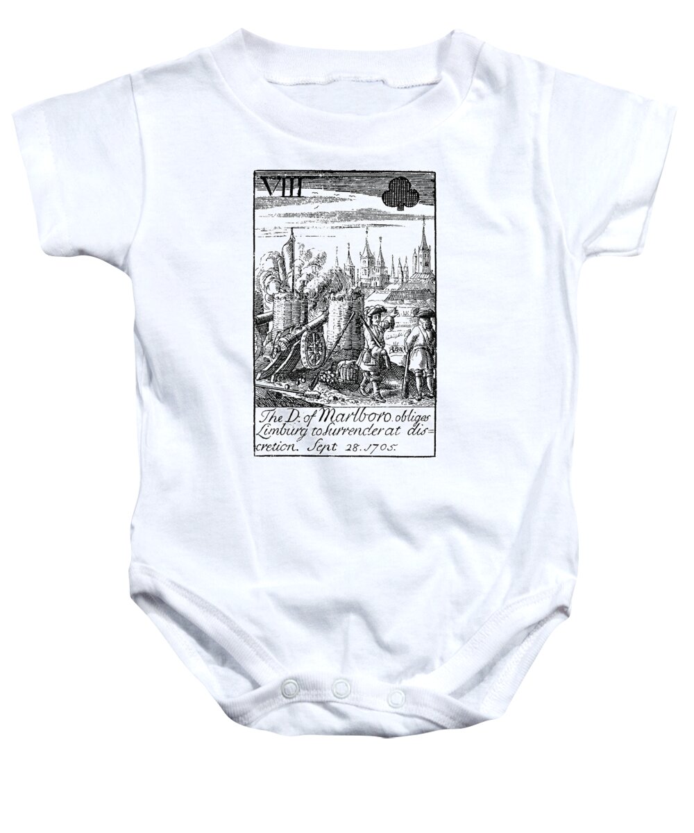 1705 Baby Onesie featuring the painting Playing Card, 1707 #1 by Granger