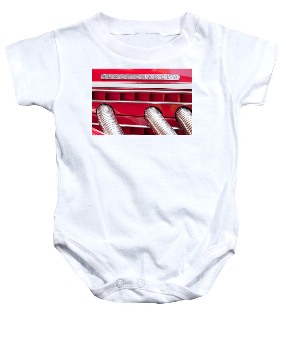 Duesenberg Baby Onesie featuring the photograph Super-Charged #1 by Alexey Stiop