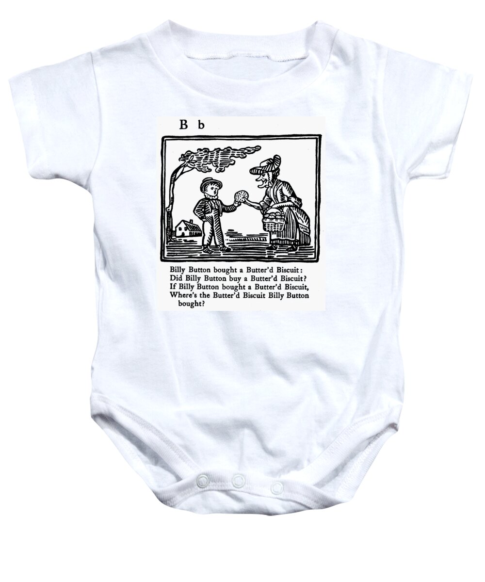 1830 Baby Onesie featuring the drawing Tongue Twister, 1830 #1 by Granger