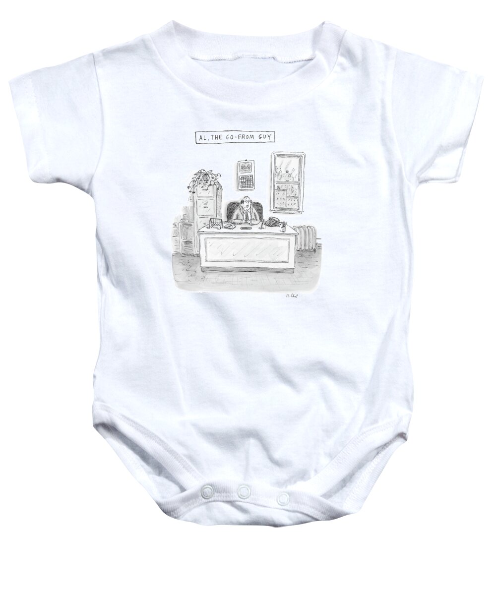 Word Play Baby Onesie featuring the drawing Al, The Go-from Guy by Roz Chast